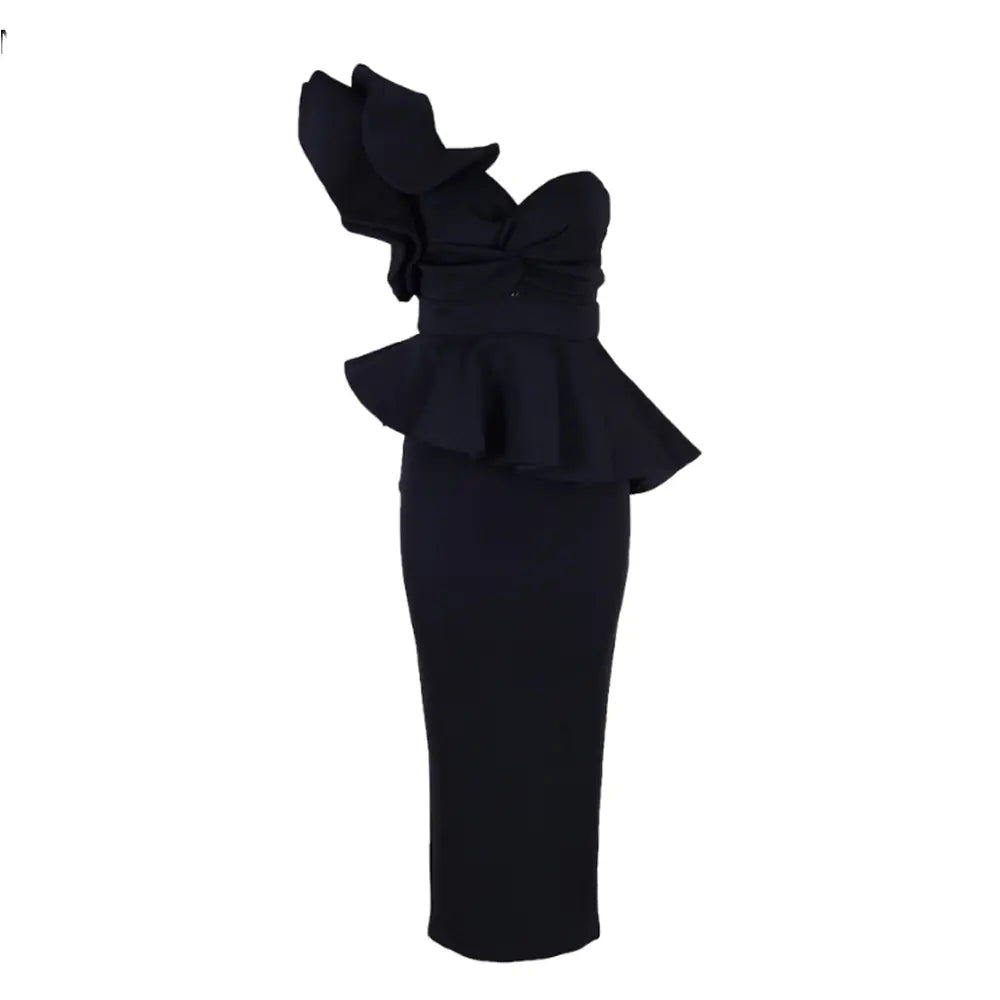 Elegant off-shoulder puffy evening dress for women