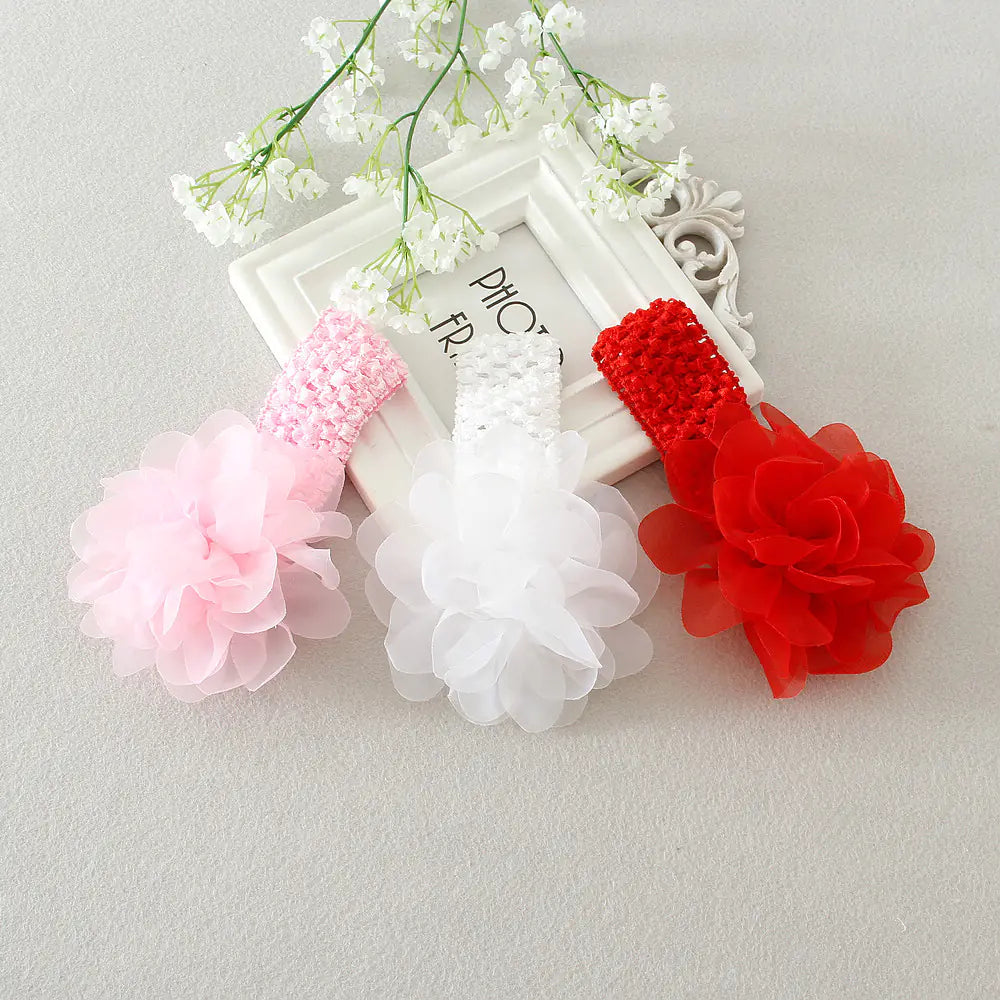 Korean style large floral hair accessories for kids